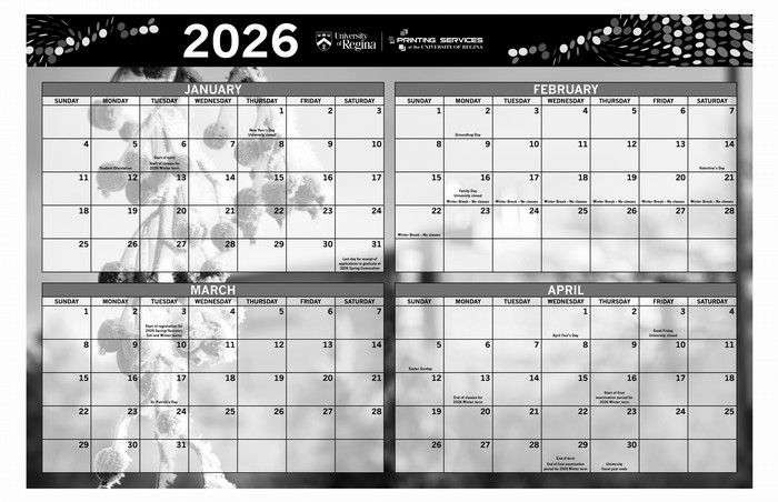 horizontal wall calendar