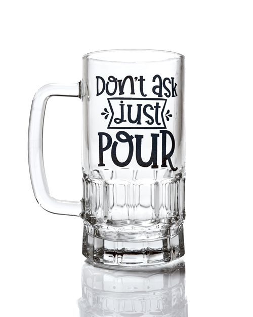 Personalized Glass Beerstein