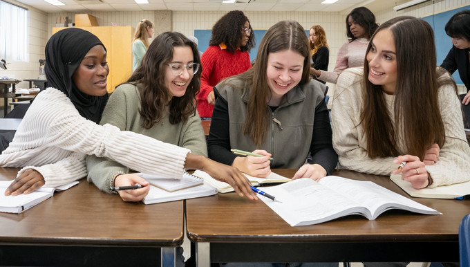 students in a classroom