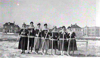 Women's Hockey Team. ca. 1925 (URA 80-2-37)