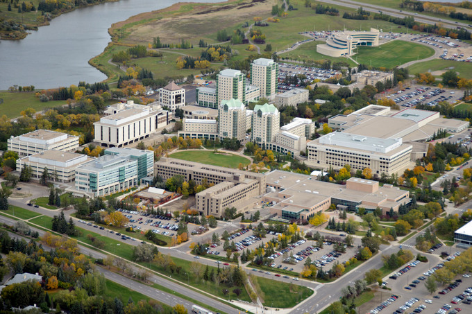 aerial view of the university of regina