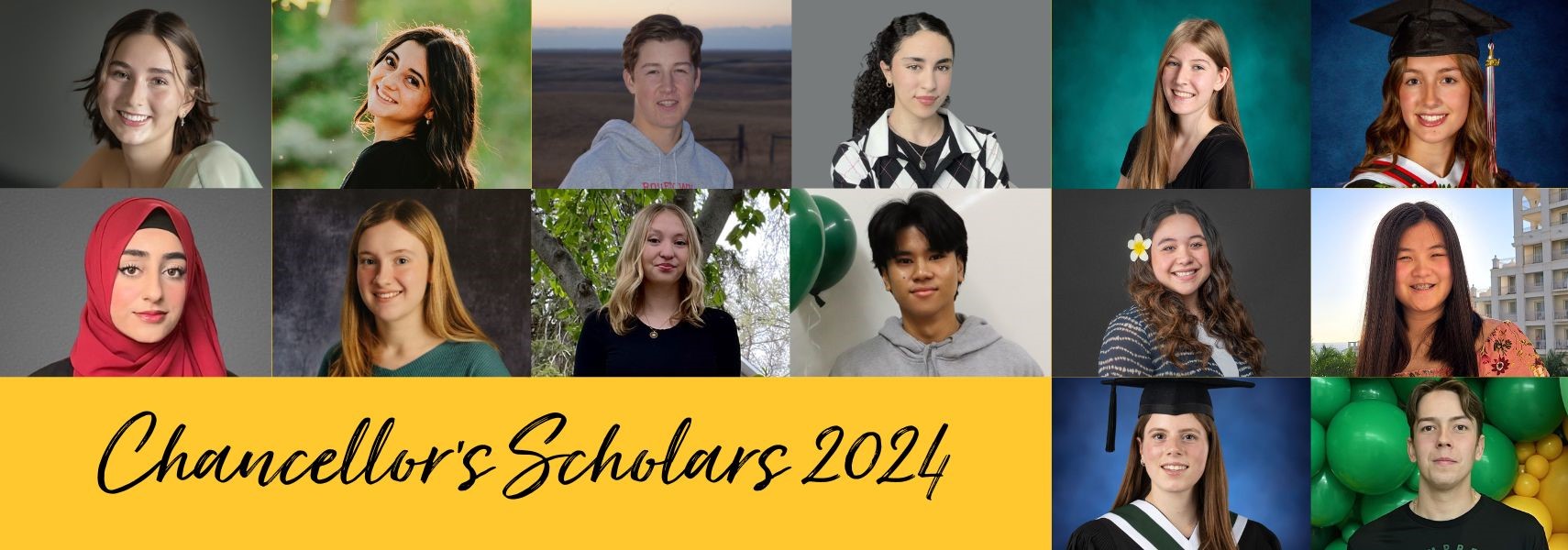 Individual picture of each chancellor's scholarship recipient