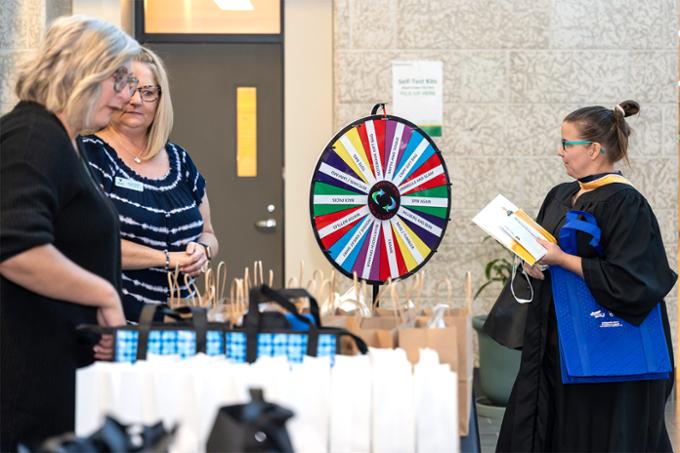 nursing convocation event prize table