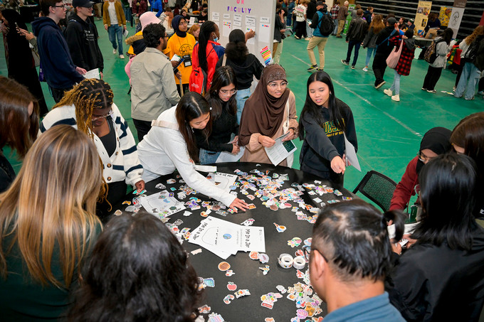 group of people around the table