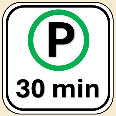 30 Minute Time Limited Parking Sign