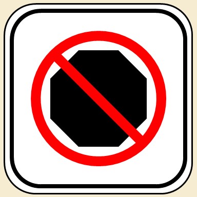 No Stopping Sign