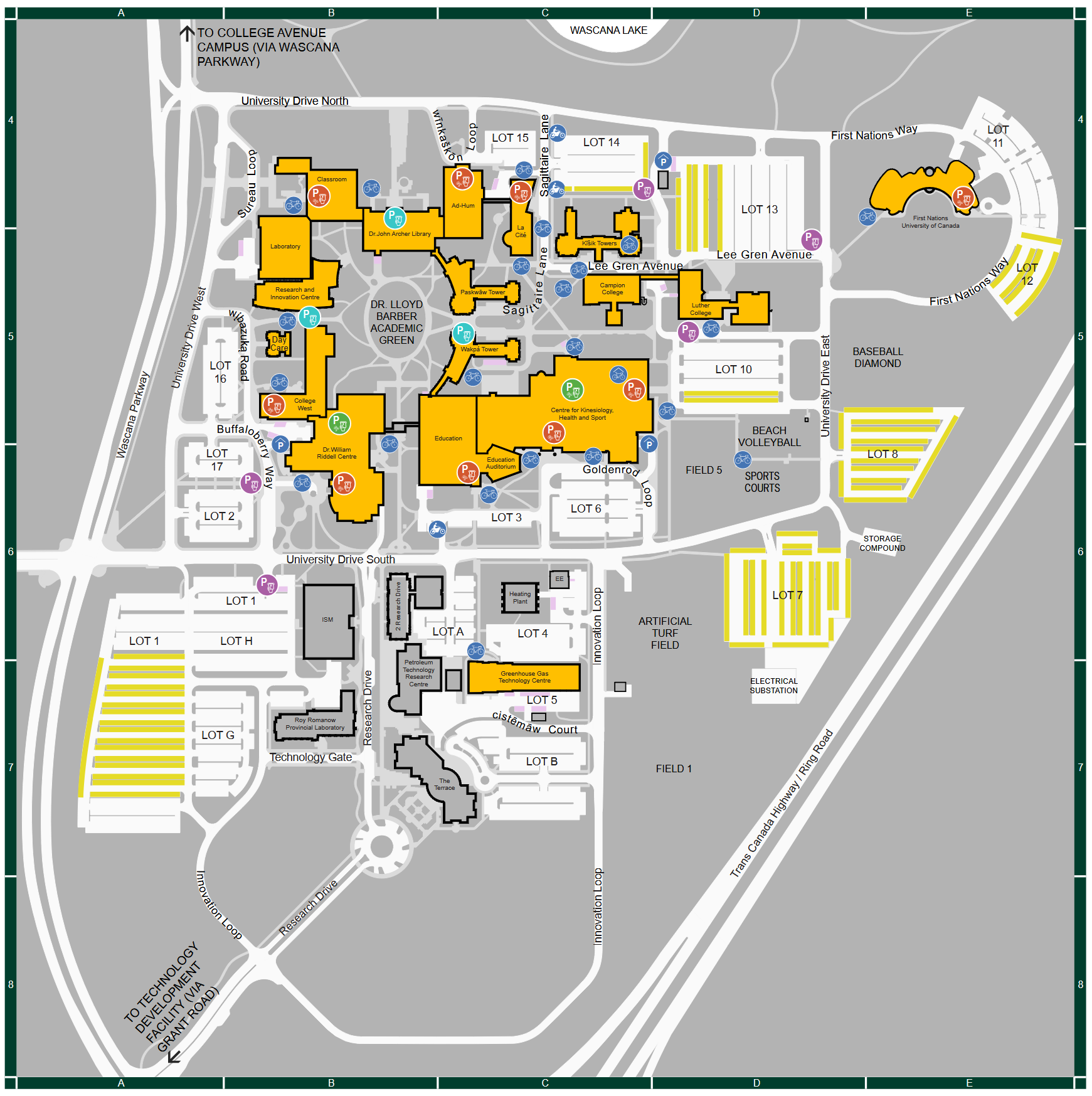 M Lots on Main Campus