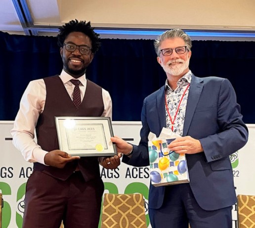 Michael Mensah recieving 1st place