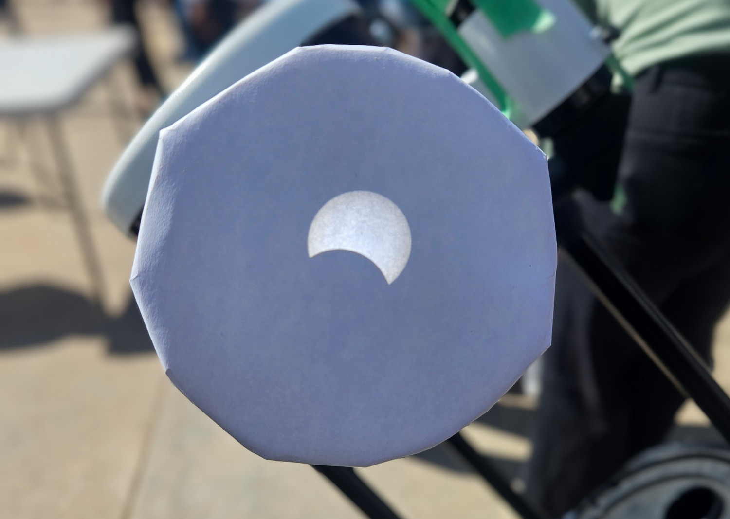 Solar eclipse through telescope
