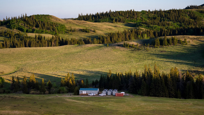 rolling hills in southern Saskatchewan