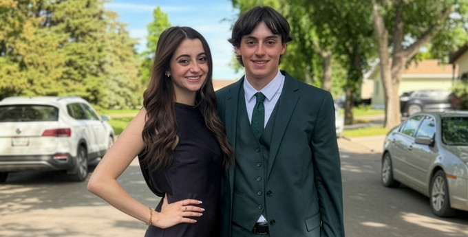 two smiling people