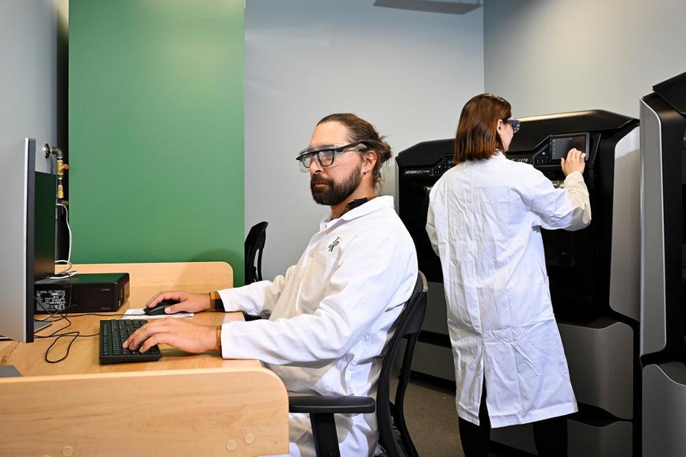 Students in a laboratory working on class assignments