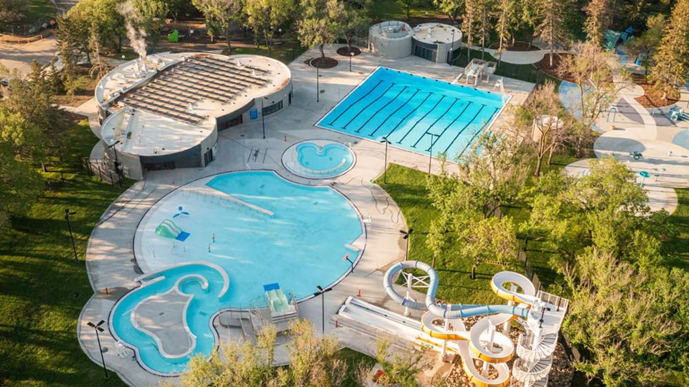 Aerial view of Wascana Pool