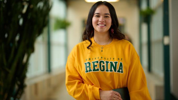 a smiling student