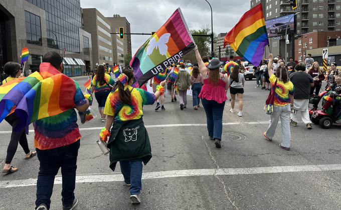 people marching in a parade