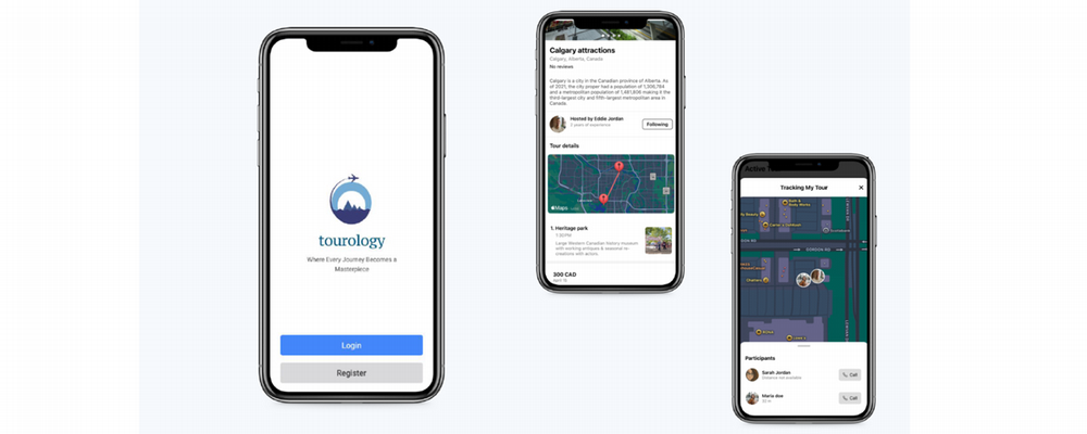 Hifi prototype of the Tourology application