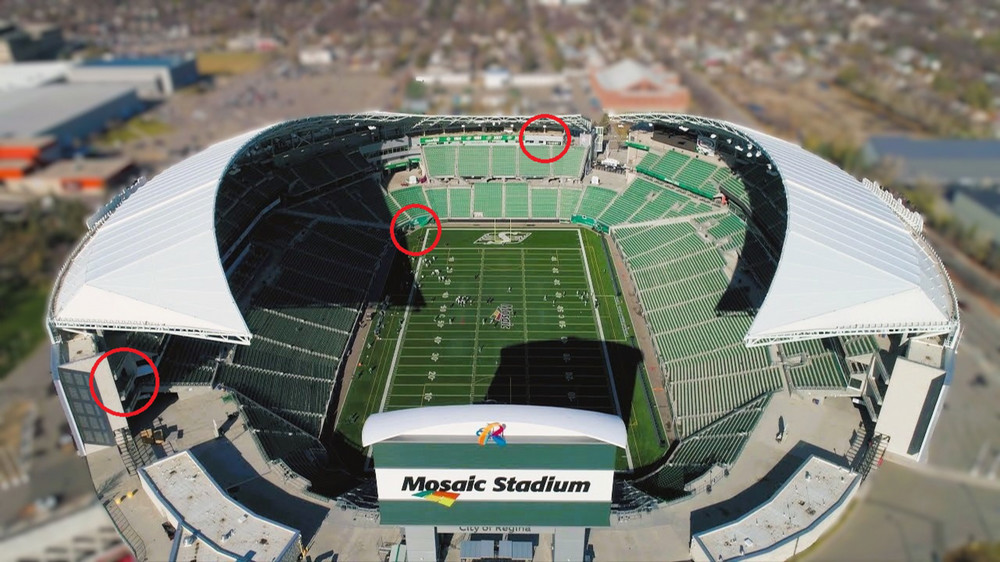 aerial view of a football stadium