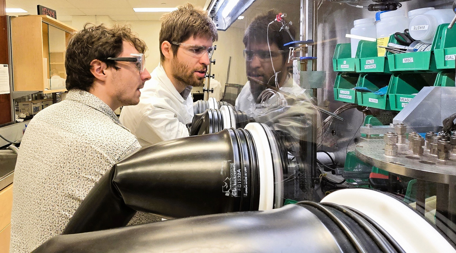 two scientists working in a lab