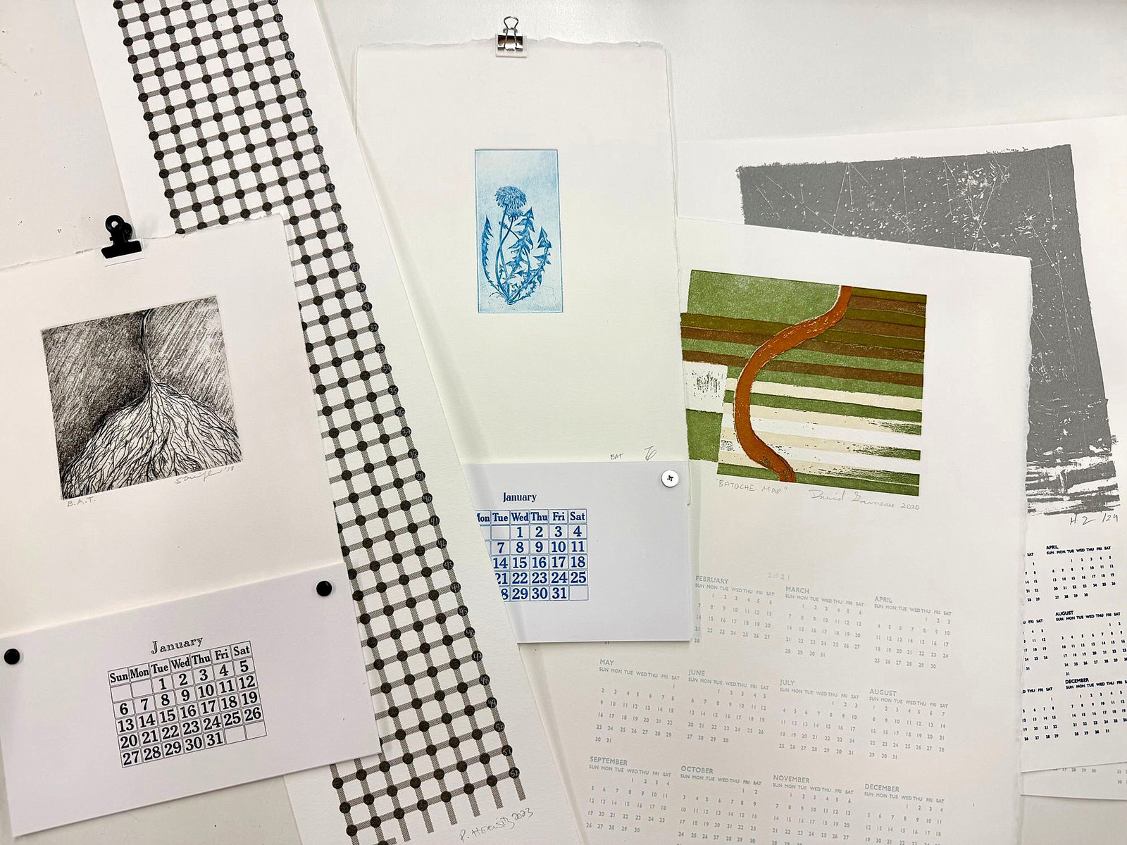 art supplies on a table