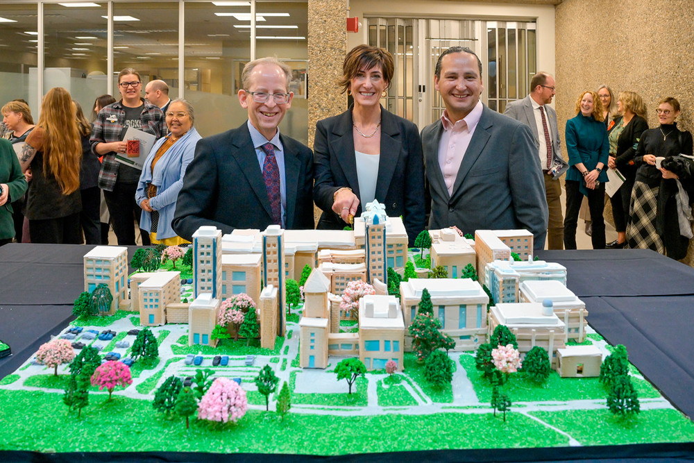 a group of smiling people