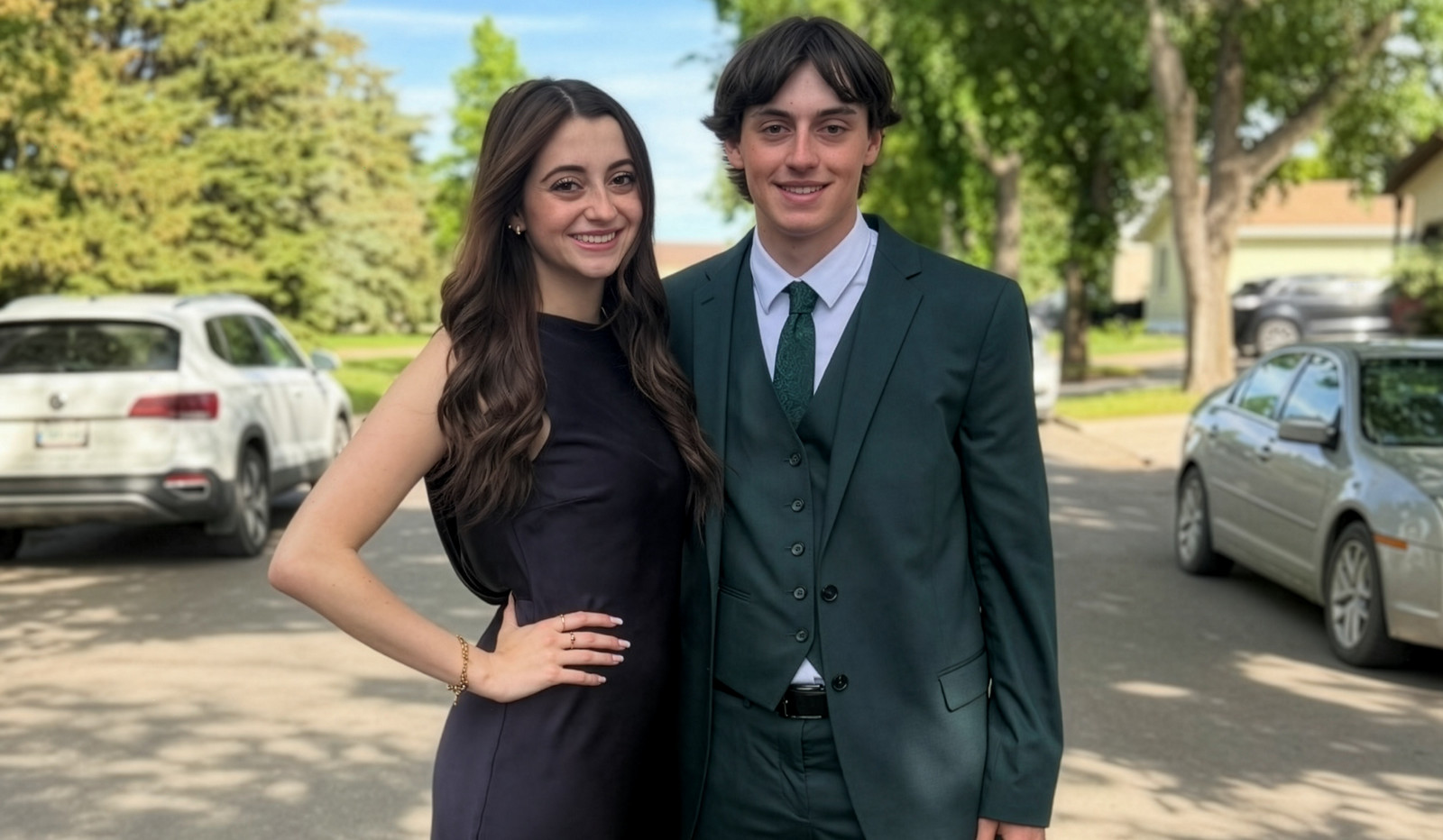 two smiling students