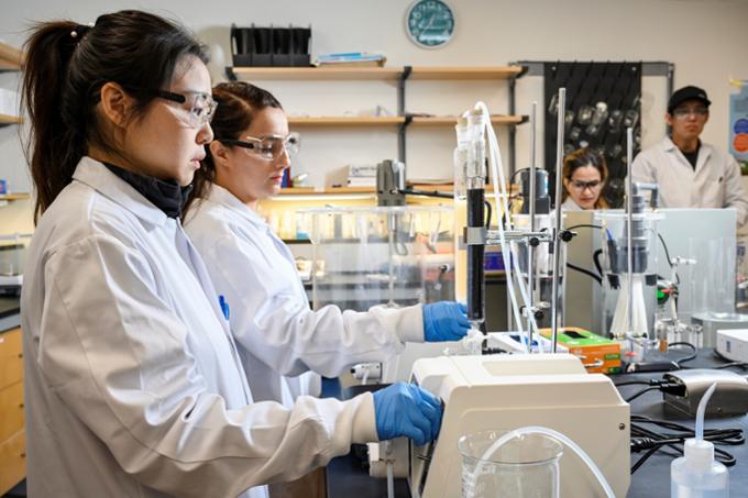 Students in a lab