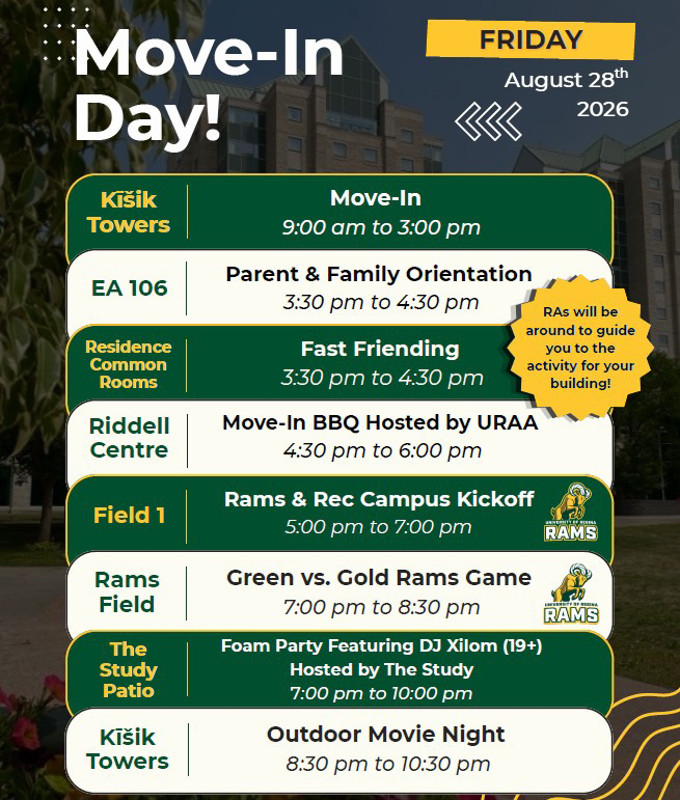 welcome week list of events