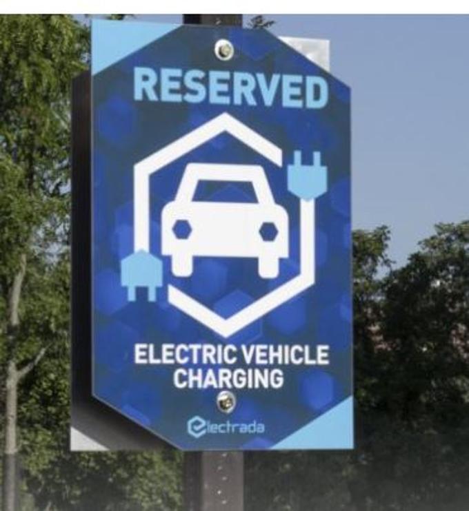 EV station sign