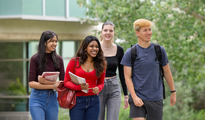 Group of students outside.