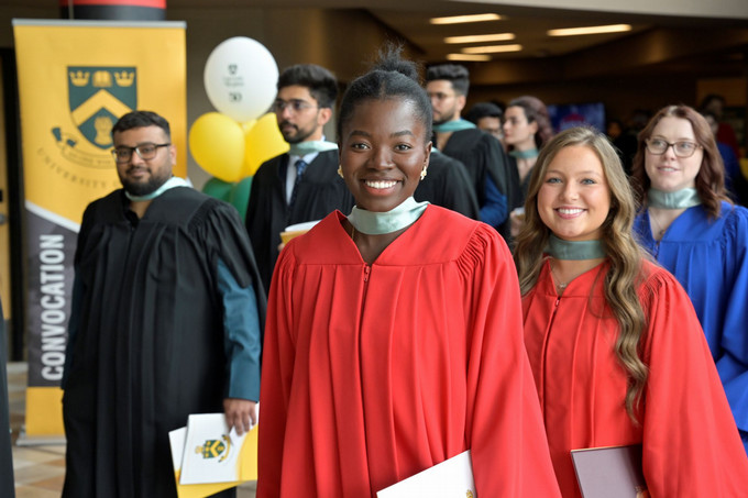 Students at convocation.