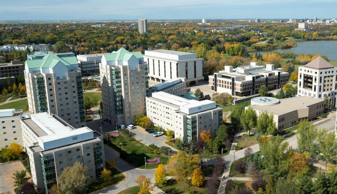 Overhead view of campus.